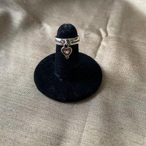 Silpada .925 Sterling Silver Toe Ring with Heart Accent.